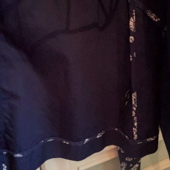 Jason Wu for Target Trench Coat Navy Blue and Floral M - Picture 12 of 13